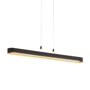 Suspension en aluminium, fer et silicone Noir 115 cm