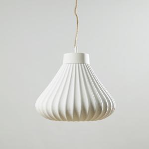 Suspension en céramique striée crème