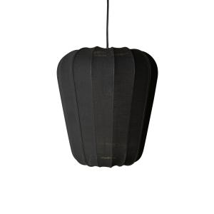 Suspension en coton noir et métal h39cm