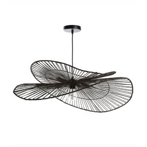 suspension en jacinthe d'eau noir, d.78 cm