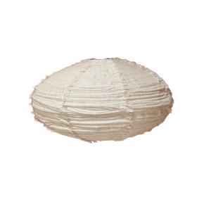Suspension en lin ovale beige 60x34cm