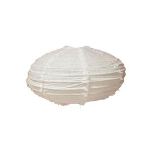Suspension en lin ovale blanc 60x34cm