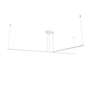 Suspension en métal blanc mat LED 4000k