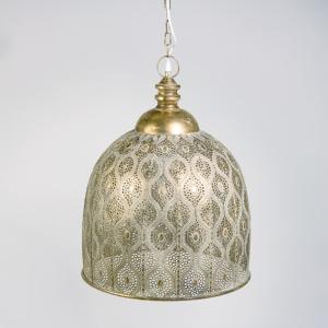 Suspension en métal doré à motifs