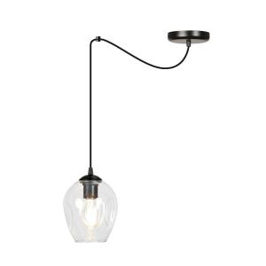 Suspension en métal et verre transparent avec câble réglabl…