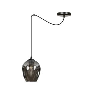 Suspension en métal gris et verre avec câble réglable Max.…