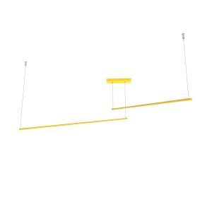 Suspension en métal jaune LED 4000k