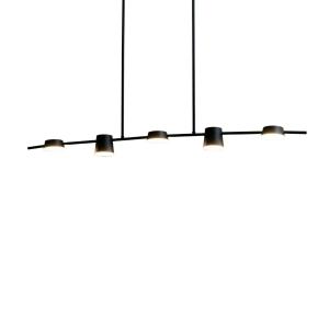 Suspension en métal noir 125 cm