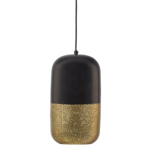 Suspension en métal noir et doré 20x20x36cm