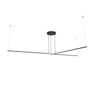 Suspension en métal noir mat LED 4000k