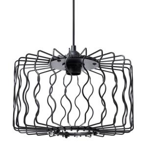 Suspension en métal noir ondulé 19x30 cm