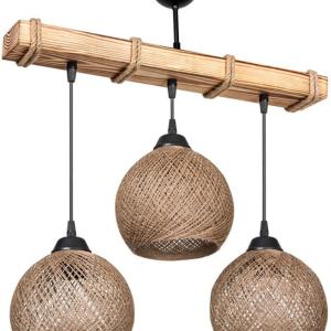 Suspension en noyer beige 50x20x63 cm