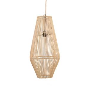 Suspension en rotin de couleur marron 30 x 30 x 60 cm