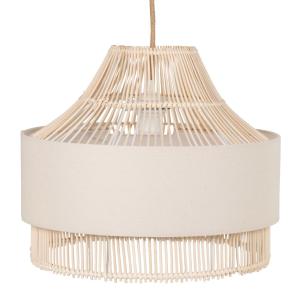 Suspension en rotin et polyester recyclé beige D40