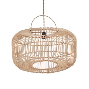 Suspension en rotin naturel 55x55x30 cm
