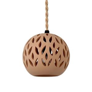 Suspension en terre cuite naturelle D.15cm