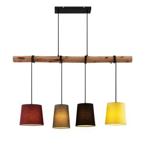 Suspension en Tissu en Bois Marron