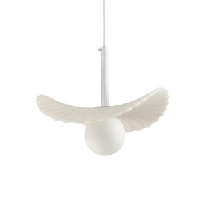 Suspension en verre Blanc 25 cm
