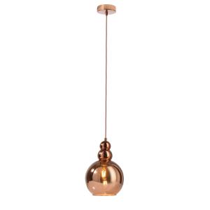 Suspension en verre cuivre D15cm
