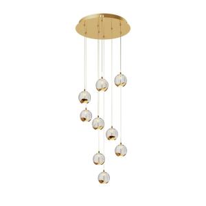 Suspension en verre en Verre Doré