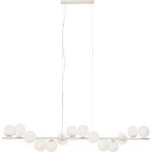Suspension en verre et acier beige