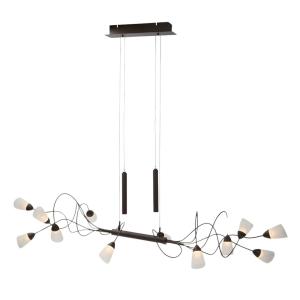 Suspension en verre marron 120 cm