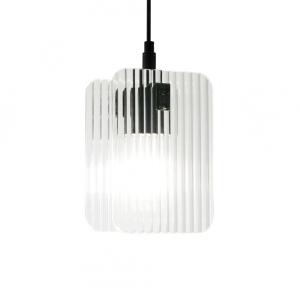 Suspension en verre & métal transparent