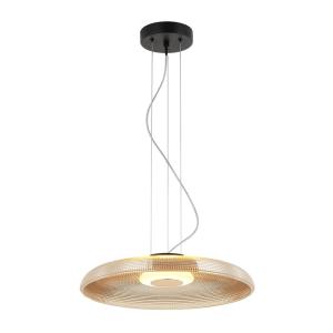 Suspension en verre Noir et ambré 40 cm