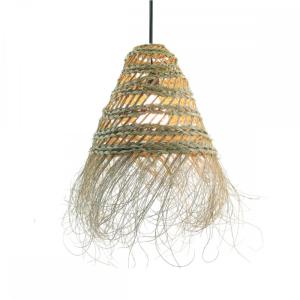 Suspension extérieur petit modèle tressée en fibres végétal…