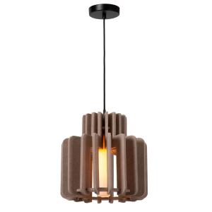 Suspension feutrine 1 lumière taupe 31 cm