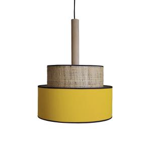 Suspension ficelle de coton jaune 45  cm