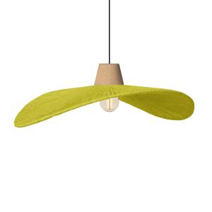 Suspension ficelle de coton jaune 50  cm