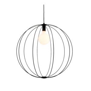 Suspension filaire globe noir D.60cm