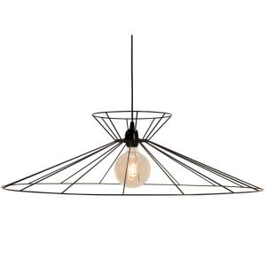 Suspension filaire métal noir D.90cm