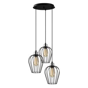 Suspension filaire noire 3 lampes