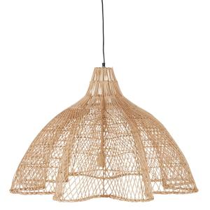 Suspension florale en rotin tressé