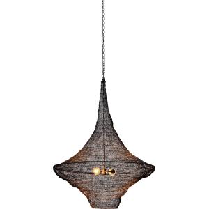 Suspension forme de cocon en acier noir