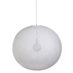 Suspension globe fil tissé blanc D67cm