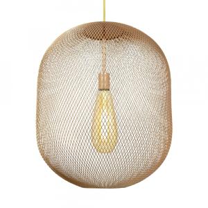 Suspension grand modèle en métal grillagé cuivré