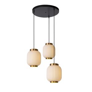 Suspension grappe porcelaine 3 lumières diamètre 40cm blanc…