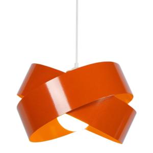 Suspension  irrégulier H80cm metal abat-jour métal  orange