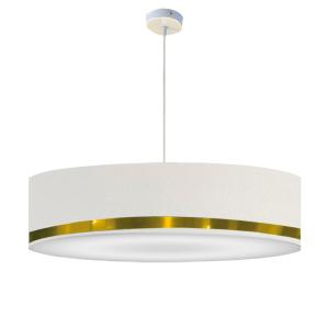 Suspension Jonc Blanc et doré Ø 65 x H 25