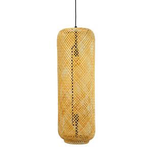 Suspension lampe Large en bambou naturel marron clair