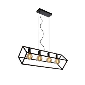 Suspension Led noire Fabian 4 points lumineux - Lucide