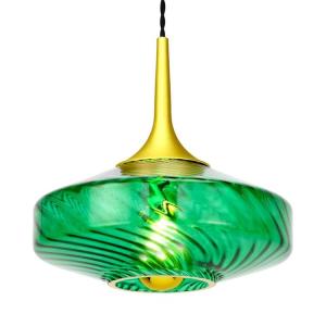 Suspension led verre diamètre 20cm vert