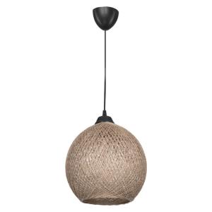Suspension luminaire e27 marron et noir 22x65 cm