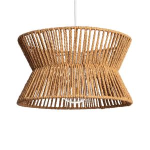 Suspension luminaire imitation rotin naturel