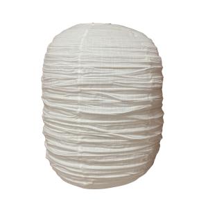 Suspension luminaire lanterne en lin blanc 45X70cm