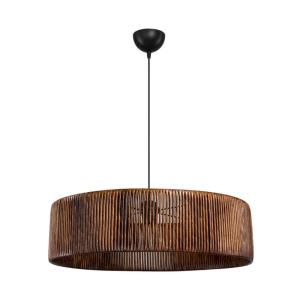 Suspension luminaire plafonnier avec abat-jour marron 55x20…