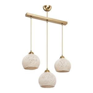 Suspension luminaire plafonnier trois lumières doré 50x18x8…